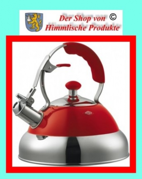 Wesco Kessel Classic Line Rot Edelstahl Flötenkessel